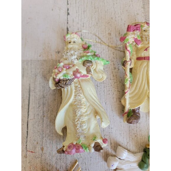 Rustic Santa Claus Angel cherub set variety ornament Xmas - Picture 5 of 7